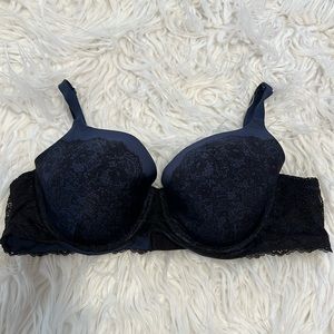 Maidenform Blue & Black Lace Bra